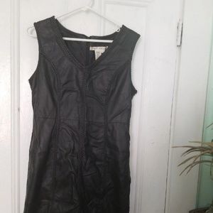Max Studio  black faux leather dress size large